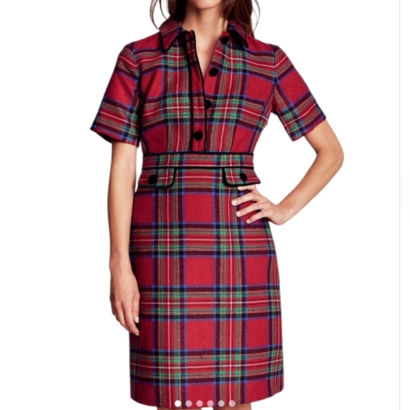 NWT Boden Eda Check Shift Dress Sz 10 - Picture 2 of 6